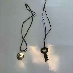 Aquarius necklace and key necklace